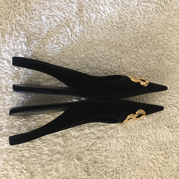 Balenciaga Black and Gold Sandals - Picture 4 of 10